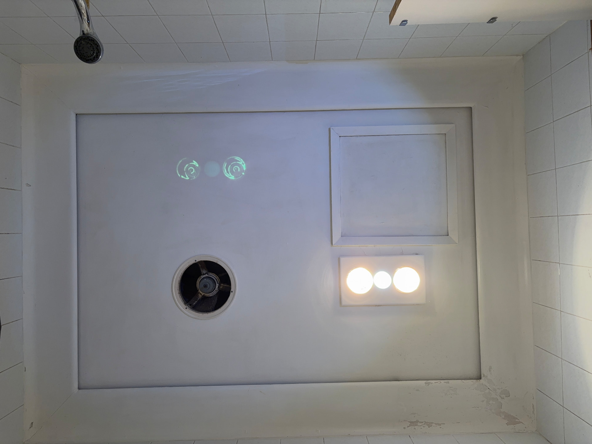 Bathroom ceiling after professional mould treatment